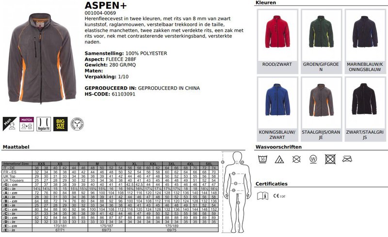 Fleece Payper heren Aspen+