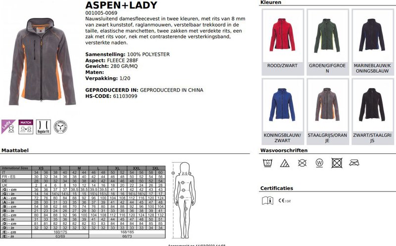 Fleece Payper Lady Aspen+