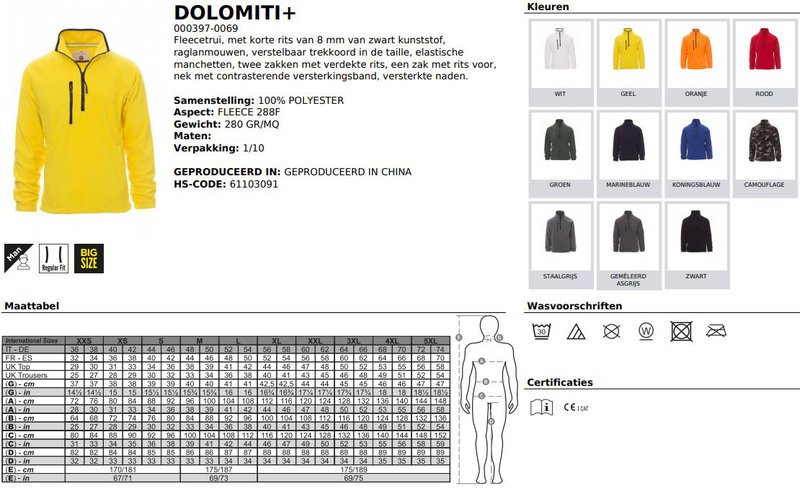 Fleece Payper unisex Dolomiti+