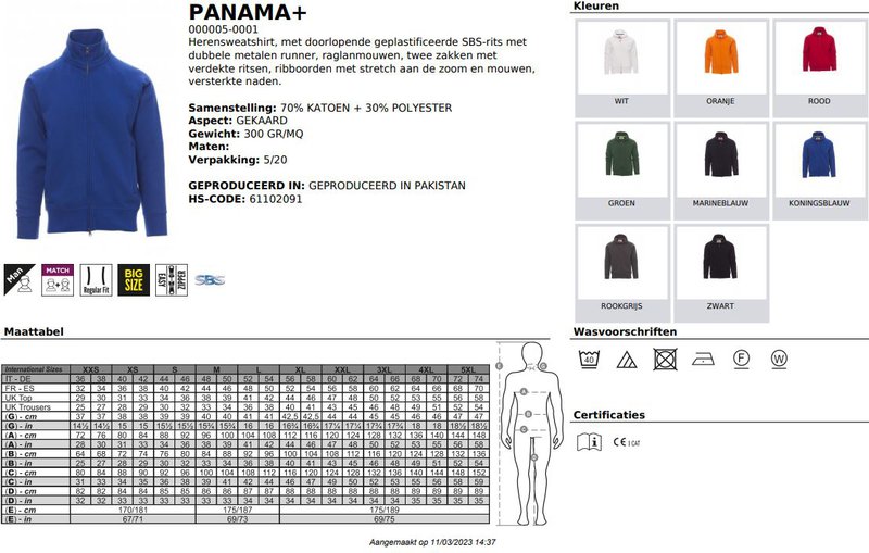 Sweater Payper heren Panama+