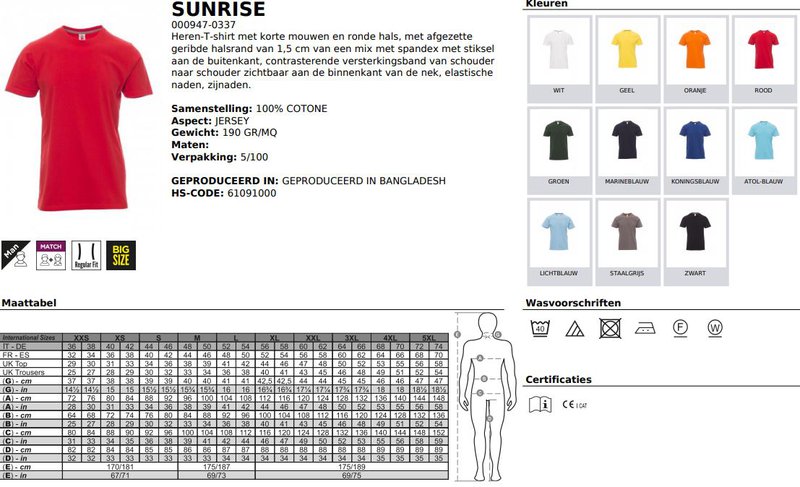 T-Shirt Payper heren Sunrise